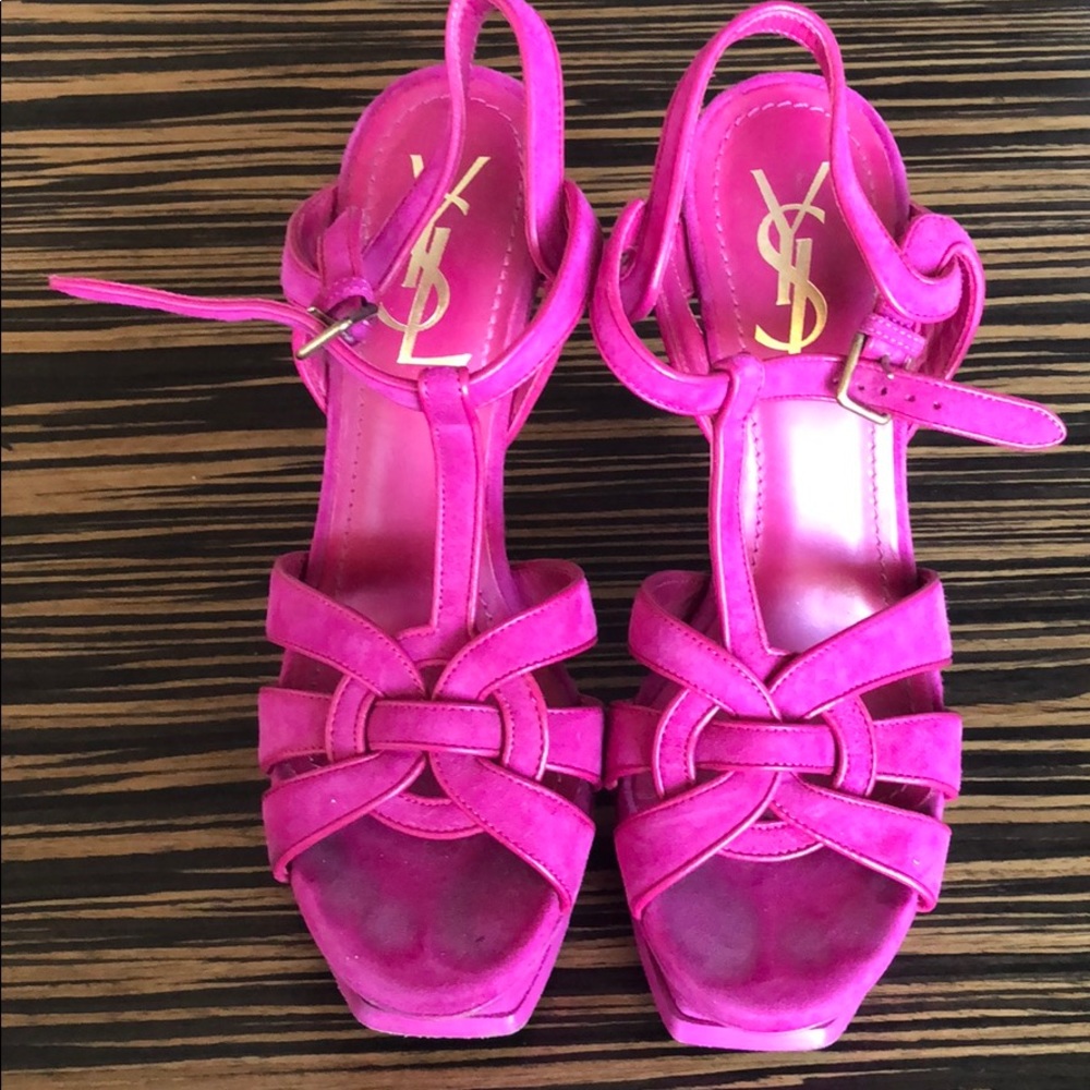 Authentic Yves Saint Laurent heels in size 6 pink